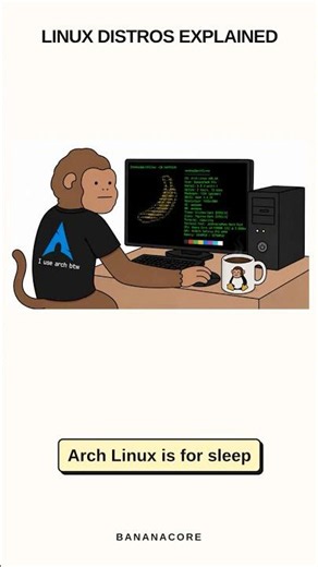 Linux Distros Explained by a Monkey