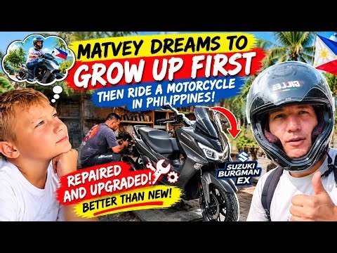 MATVEY CAN’T WAIT TO GROW UP AND RIDE A MOTORCYCLE IN THE PHILIPPINES!