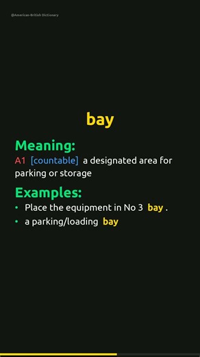 Bay Meaning | Bay Definition | Pronunciation & Examples | Noun
