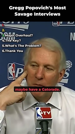 TOP 6 Gregg Popovich's Most Savage Interviews #shorts #sports #nfl