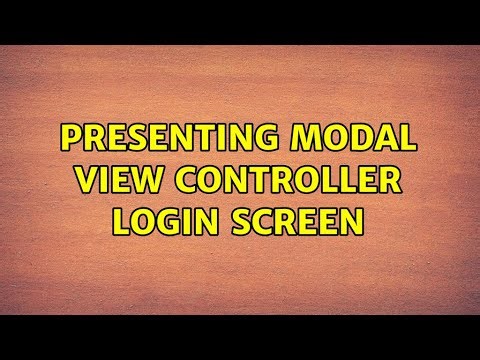 Presenting Modal View Controller login screen