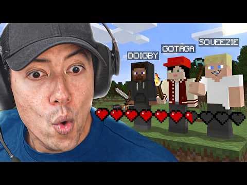 4 NULS SUR MINECRAFT HARDCORE !? 🤯(ep1) ft. SQUEEZIE, GOTAGA & DOIGBY
