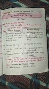 9 Class science subject second lesson work and energy is question answer. interesting videos.