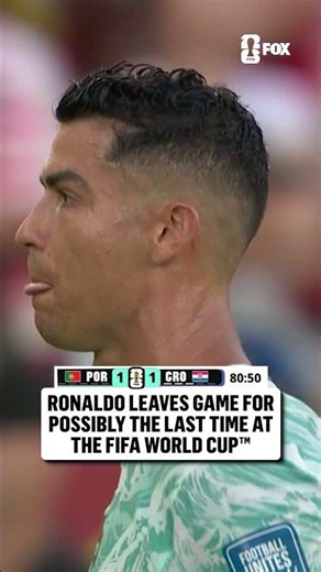 Cristiano Ronaldo subs off for Portugal after scoring his first career Knockout Stage goal