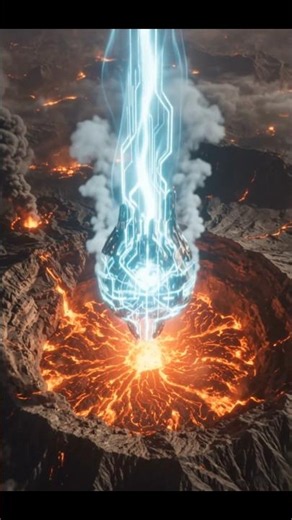 🚨 ALIEN SPACECRAFT CRASHES INTO LAVA — MASSIVE EXPLOSION CAUGHT ON CAMERA! 👽🌋💥 #shorts