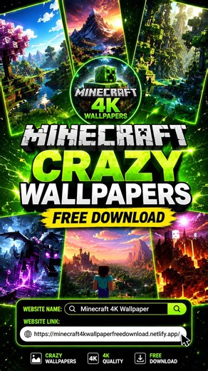 🔥 FREE Minecraft 4K Wallpapers! 😱 | Download Now! #Minecraft #Shorts