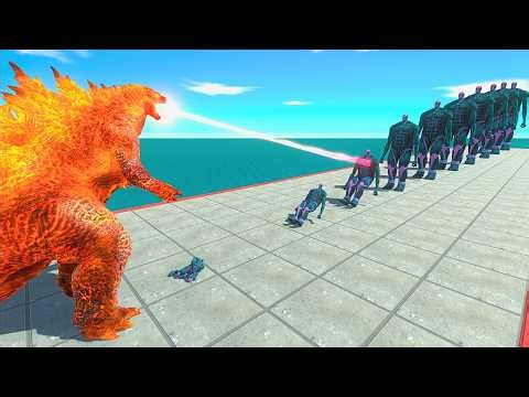 Can All Godzilla Versions Survive 10 Levels of the Ice Colossal Titan - Ultimate ARBS Battle