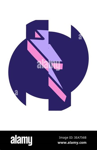 splitting motion animation of lighting bolt icon Stock Video Footage - Alamy