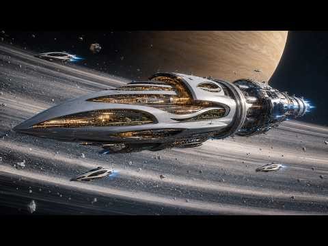 Inside The $40 Billion Deep Space Cruise Ship Docked Near Saturn In 2095.