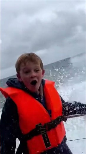 Whale Breach Shocks Kid on Boat