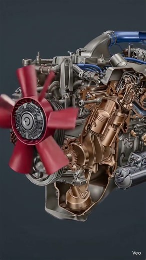 Inside a Heavy-Duty Diesel Engine ⚙️ 3D Cutaway Animation! #3danimation #mechanic #engineering #ai