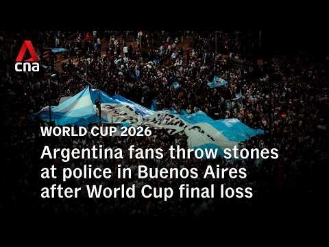 World Cup 2026: Argentina fans throw stones at police in Buenos Aires after final loss