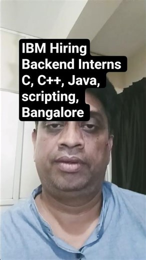 IBM Internship 2026 🔥 Back-end Developer Intern | Freshers