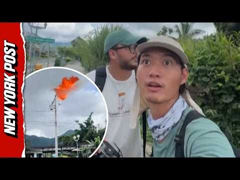 Travel Influencer Sprints Away as Electrical Line EXPLODES During Panama's 7.7-Magnitude Earthquake