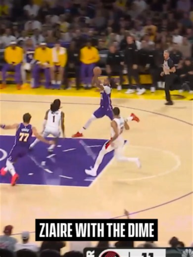 Luka was loving Ziaire's dime 🫡 #Lakers | zaire wade nba