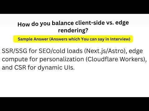 Full Stack Developer Interview Questions & Answers | Ace Your Job Interview
