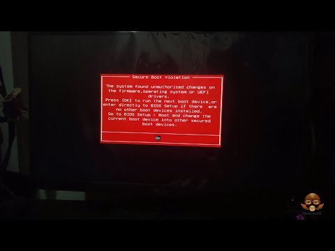 The system found unauthorized changes on the firmware, operating system or UEFI drivers