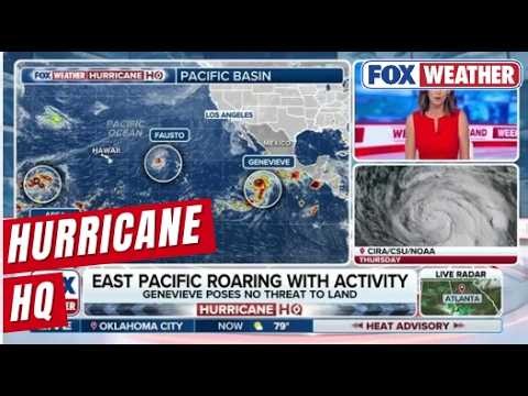 Pacific Activity Surges With Hurricane Genevieve Rapidly Intensifying While Fausto Continues To Fade