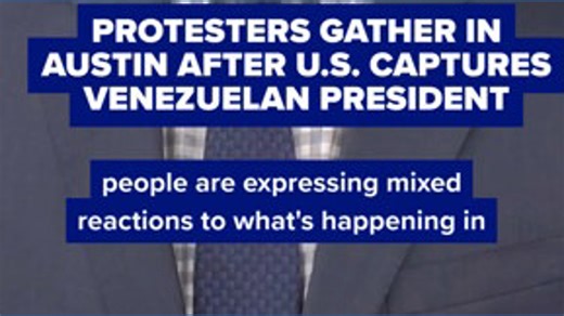 Protest held in Austin after US captures Venezuelan President Nicolás Maduro