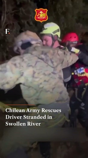 Chilean Army Rescues Driver Stranded in Swollen River | Firstpost News | N18G