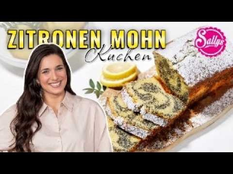 Saftiger Zitronen Mohn Kuchen mit Puderzucker | Sallys Welt