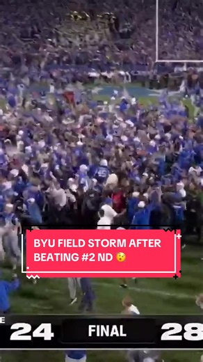 BYU beats No. 2 Notre Dame — field storm after upset in Provo