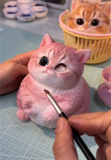 DIY Clingy Pink Cat Drawing