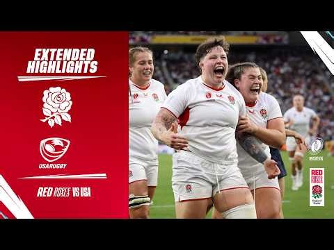 ONE YEAR ON 🤯 | Red Roses v USA extended highlights | Women’s Rugby World Cup 2025