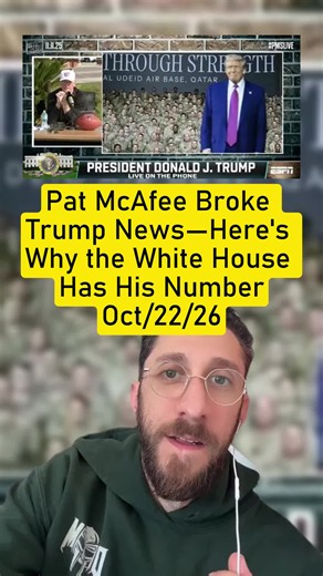 Pat McAfee Broke Trump News—Here's Why the White House Has His Number #PatMcAfee #Trump #Commanders #ESPN #NFL
