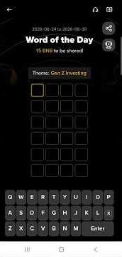 Binance Crypto WODL Answer Today | Word Of The Day | Gen Z Investing Theme