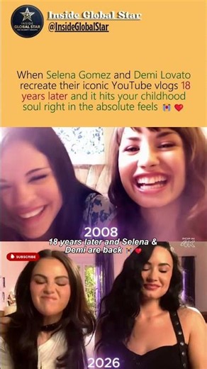 Selena Gomez and Demi Lovato recreating their vlogs after 18 years is so emotional 😭 #shorts