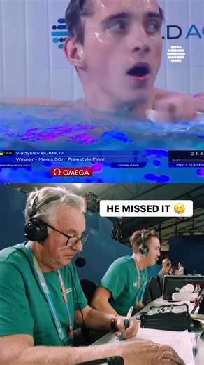🇺🇦 Vladyslav Bukhov shock the commentators with his win in the Men’s 50m Freestyle during the World Championships Doha 2024🤩 | World Aquatics