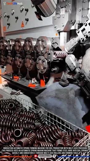 Innovation Automatic Spring Forming Machine for Coil Production with Multi Axis Precision #tech