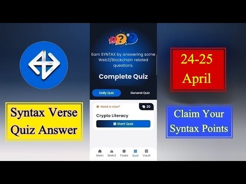 Syntax Verse quiz answers today | 24 April Syntax Verse quiz answer | Syntax Verse quiz today