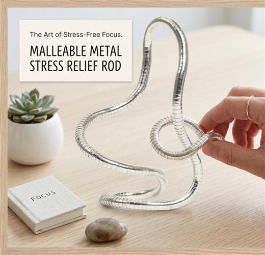 Malleable Metal Stress Relief Rod - Stainless Steel Fidget Toy for Adults, Aesthetic Desk Decor, ADHD Focus Tool, Sensory Manipulation Toy, - Etsy