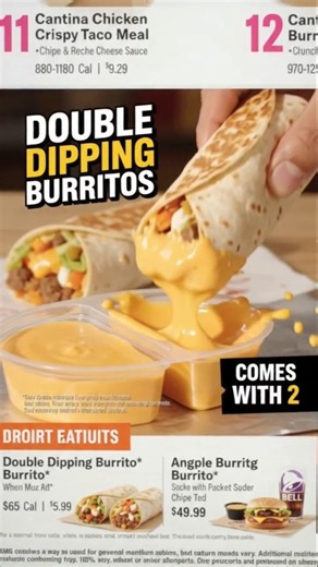 Double Dipping Burritos Taco Bell commercial 2026