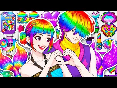 💖Paper DIY💖KPOP DEMON HUNTERS Zoey x Mystery Mermaid Colorful Skincare + Makeup Blind Bag Unboxing