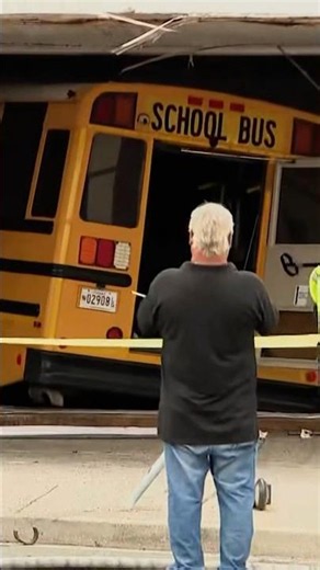 Maryland school bus crashes into building