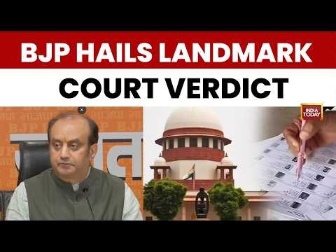 BJP Hails Supreme Court Verdict On Electoral Rolls Revision, Slams Opposition Over Foreign Links