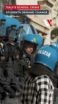 Rome Students March Past The Colosseum In Anti-Meloni Protest | VERTEX