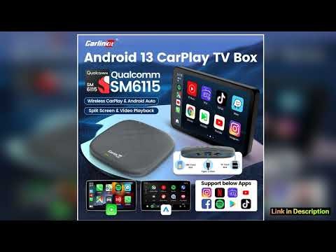 2025 CarlinKit Smart CarPlay Ai Box Android 13 Support Netflix YouTube Split Screen Wireless Androi