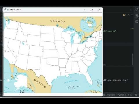 Day25. Working with CSV files. US-States Game