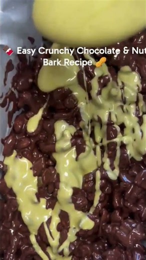 🍫 Easy Crunchy Chocolate & Nut Bark Recipe 🥜