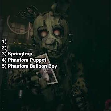Ranking FNaF 3 Animatronics Become Friends