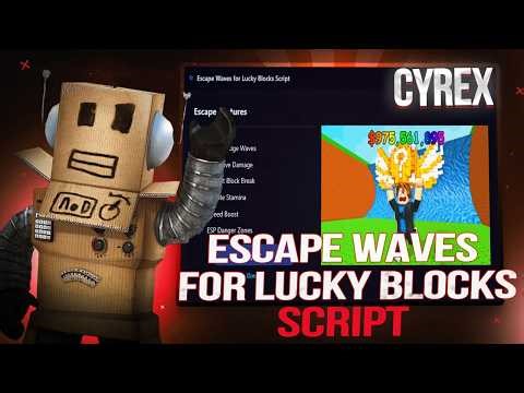 Escape Waves for Lucky Blocks Script 2026 | Auto Steal + Remove tsunami | Roblox Exploit