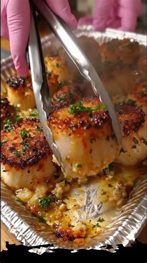 Garlic Butter Baked Scallops