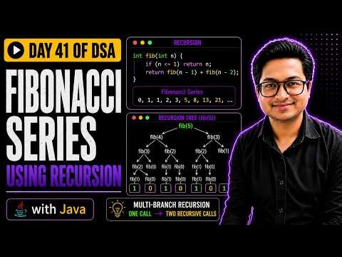 Fibonacci Series Using Recursion | Day 41 of 100 Days of DSA with Java