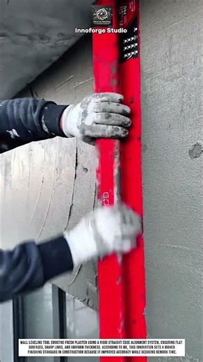 Wall Leveling Tool Innovation with Straight Edge for Cleaner Plaster Finish #innovation