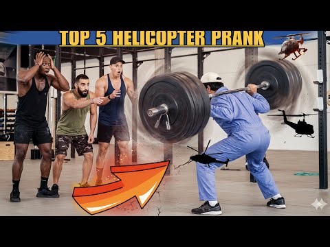 Top 5 helicopter prank 😳|Anatoly gym prank 