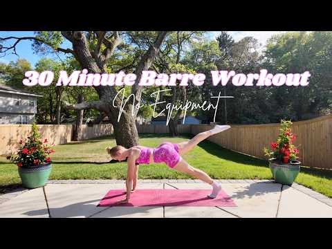 30 MIN FULL BODY BARRE 🌸 No Equipment Follow Along